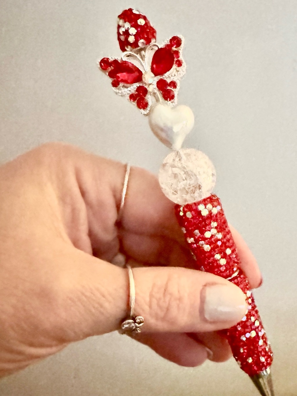 Custom, Handmade & designed Beaded butterfly Pen